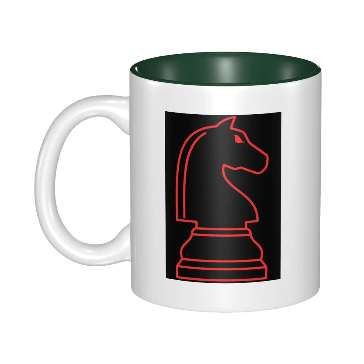 Mug Cavalier d'Échecs Rouge en Céramique echecs boutique