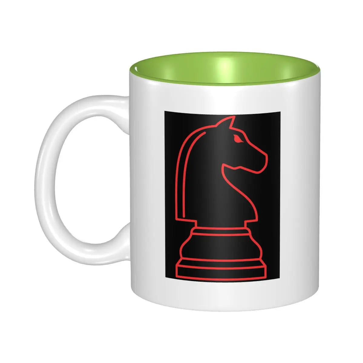 Mug Cavalier d'Échecs Rouge en Céramique echecs boutique